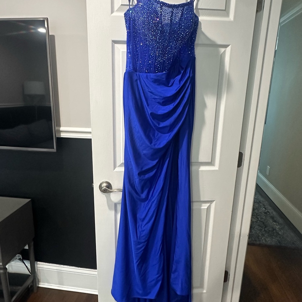 BNWT Ashley Lauren Prom/Formal Dress/Gown Size 12 Royal Blue Style 11690